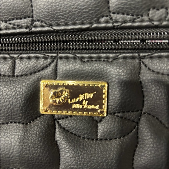 Betsey Johnson Black Cat-Embossed Pattern Faux Leather Backpack - Picture 2 of 6